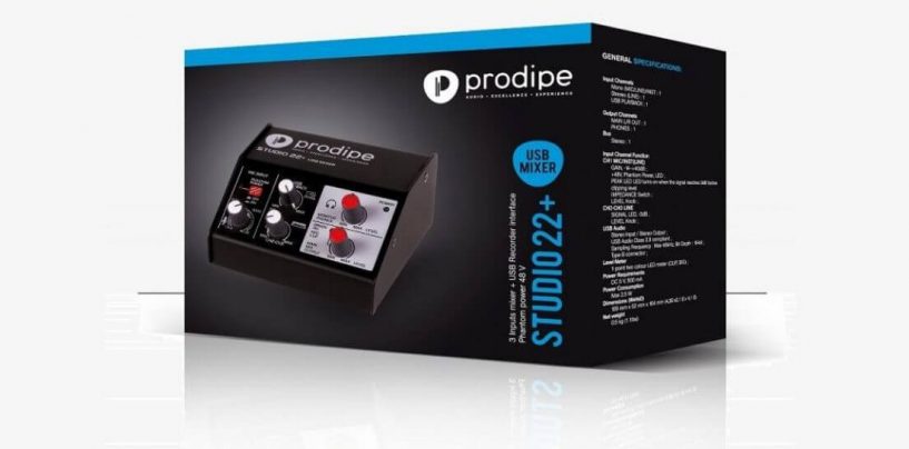 Nova interface de áudio Studio22+ da Prodipe