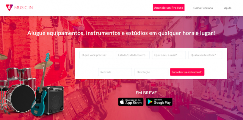 Marketplace para alugar instrumentos, Music In