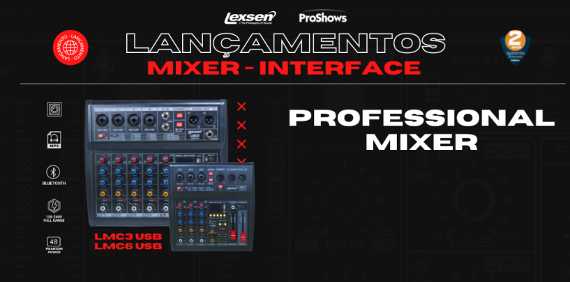 ProShows apresenta novos mixers LMC3 e LMC6 da Lexsen