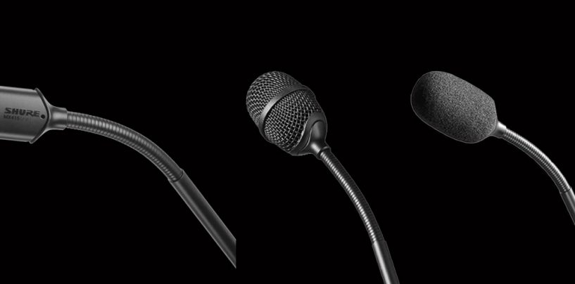 Shure apresenta microfone gooseneck de cápsula dupla Microflex MX415