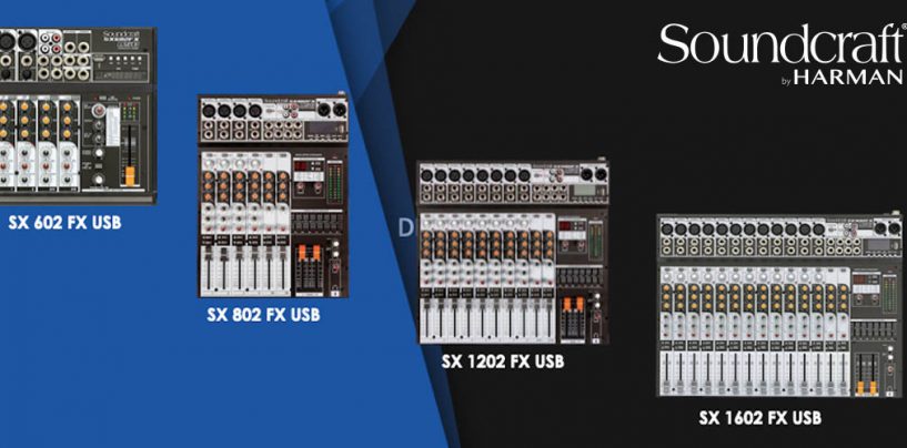 Linha SX de mixers da Soundcraft desenvolvida no Brasil