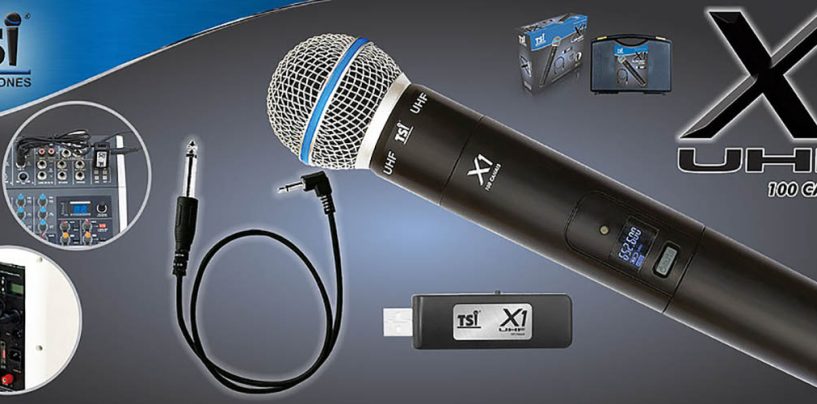 Descubra o microfone sem fio TSI-X1 UHF da TSI