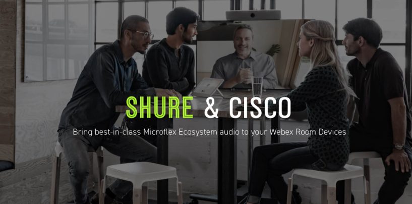 Shure anuncia compatibilidade de Microflex Ecosystem com Webex