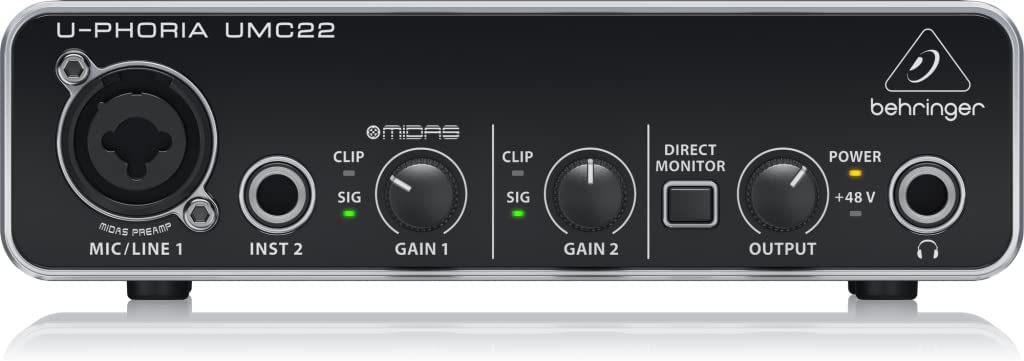 Interface de Áudio - UMC22, Behringer
