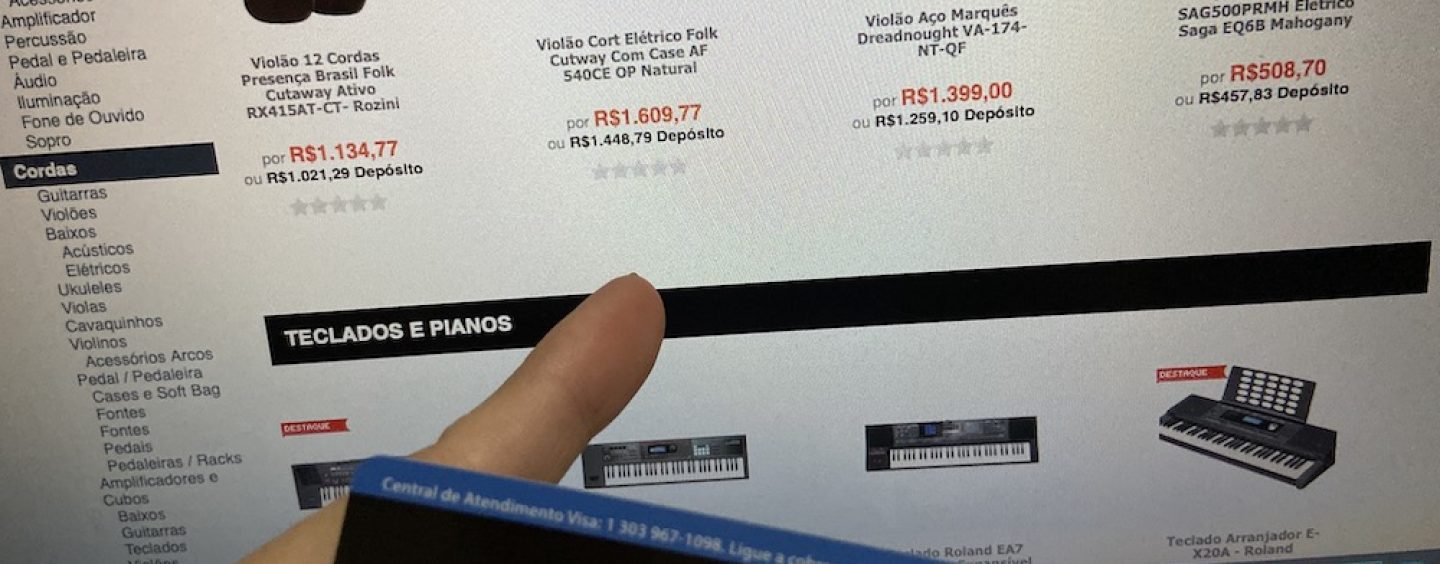 E-commerce de instrumentos musicais cresce 252,4% %, de acordo com pesquisa