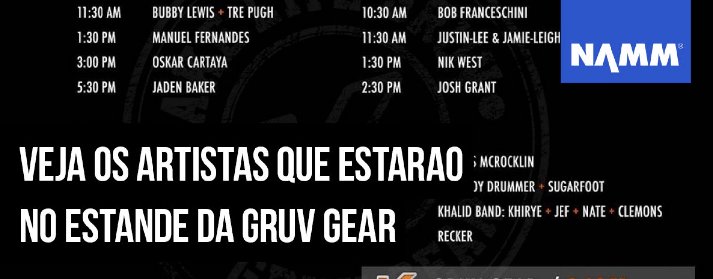 NAMM 2020: Nik West, Oskar Cartaya & “Sugarfoot” no estande da Gruv Gear