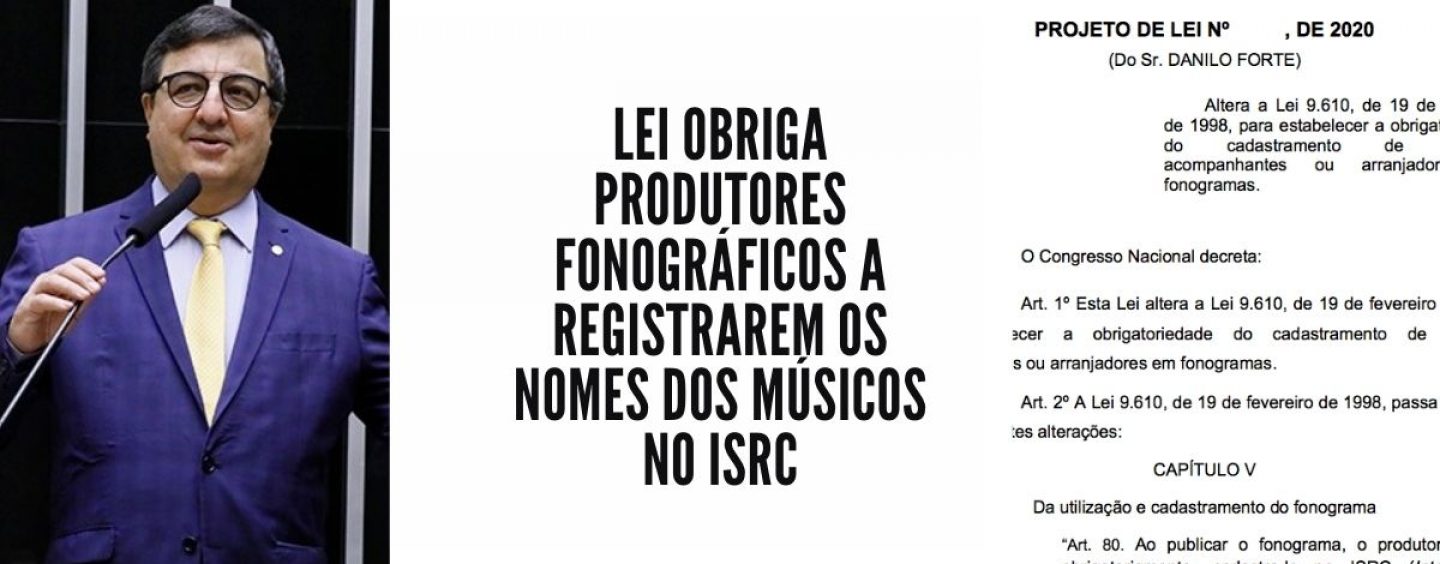 Lei obriga Produtores Fonográficos a registrarem os nomes dos músicos no ISRC