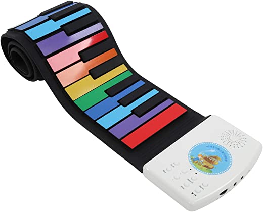 49 teclas Roll-up Piano portátil recarregável Rolled Electric Piano Teclado de silicone para iniciantes musical educacional
