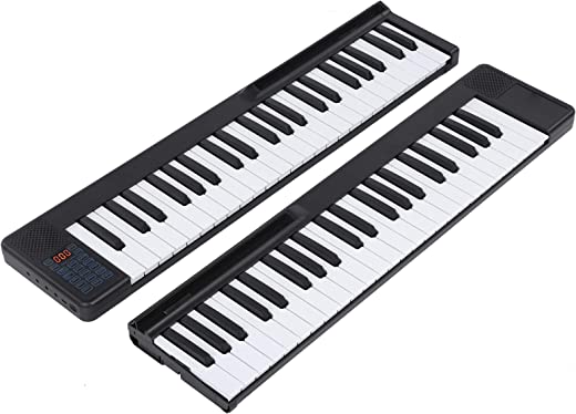 88 Keys Musical Piano Keyboard, Electronic Detachable Piano Instrument Accessories with Two‑stage Electronic Piano(black)