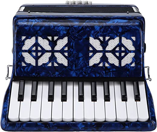 Accordion Bright Color 22‑Key 8‑Bass Accordion Piano Keyboard Accordion Stage Performance Instrument