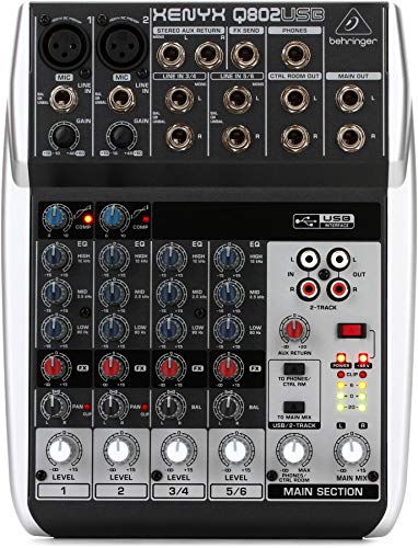 Behringer Q802USB Mesa de Som com 2 canais