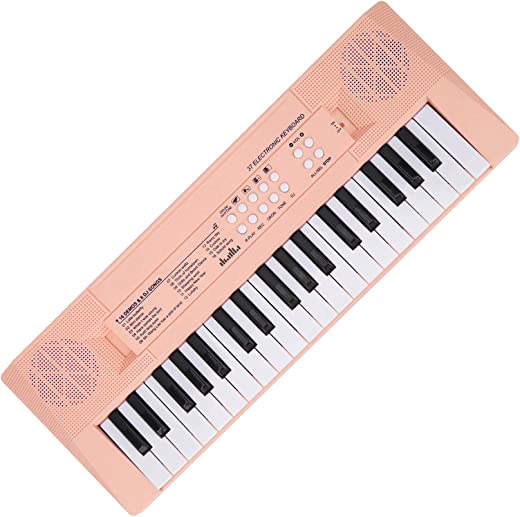 BF‑3738 Musical Electric Keyboard Piano with 37 Keys, Learning Keyboard Education Instrument with Adjustable Music Volume for Begginers (pink)