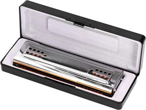 Chave diatônica 2 em 1 Tremolo Gaita Dupla Chave de Boca Órgão Padrão 24 Furos