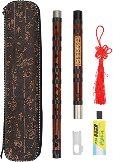 D Key Bamboo Flute,Dry Material Dizi Kit,Traditional Wind Instrument