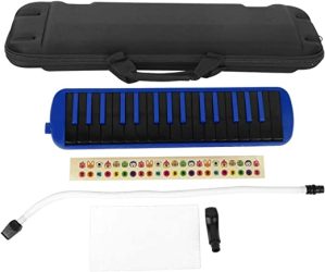 Eujgoov Melódica de 32 teclas, instrumento musical de sopro adequado para prática iniciante, com teclado bocal