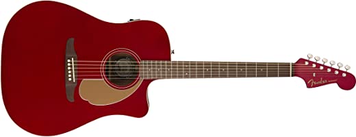 Fender Redondo Player – Guitarra Acústica Série Calironia – Acabamento Vermelho Candy Apple