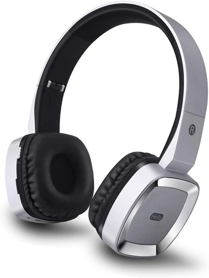 Fones de ouvido Bluetooth ADITAM, sistema Bluetooth 4.0 Hi-Fi estéreo, dobrável, sem fio, estéreo, suporte para função de chamada, música, espera longa, preto Double the comfort