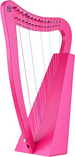 Galori 15 cordas harpa de lira instrumento de corda de madeira com alça de bolsa de transporte Pano de limpeza Chave de ajuste para iniciantes
