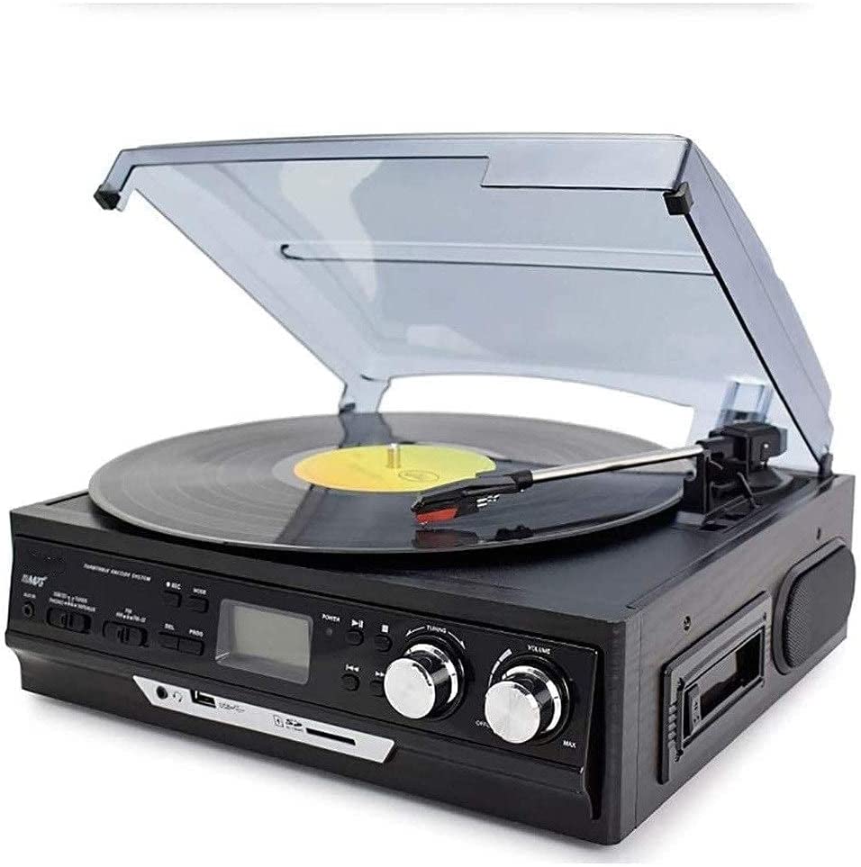 Gramophone, toca-discos com alto-falantes gravação em vinil LP U Disk Tape Bluetooth Multifun