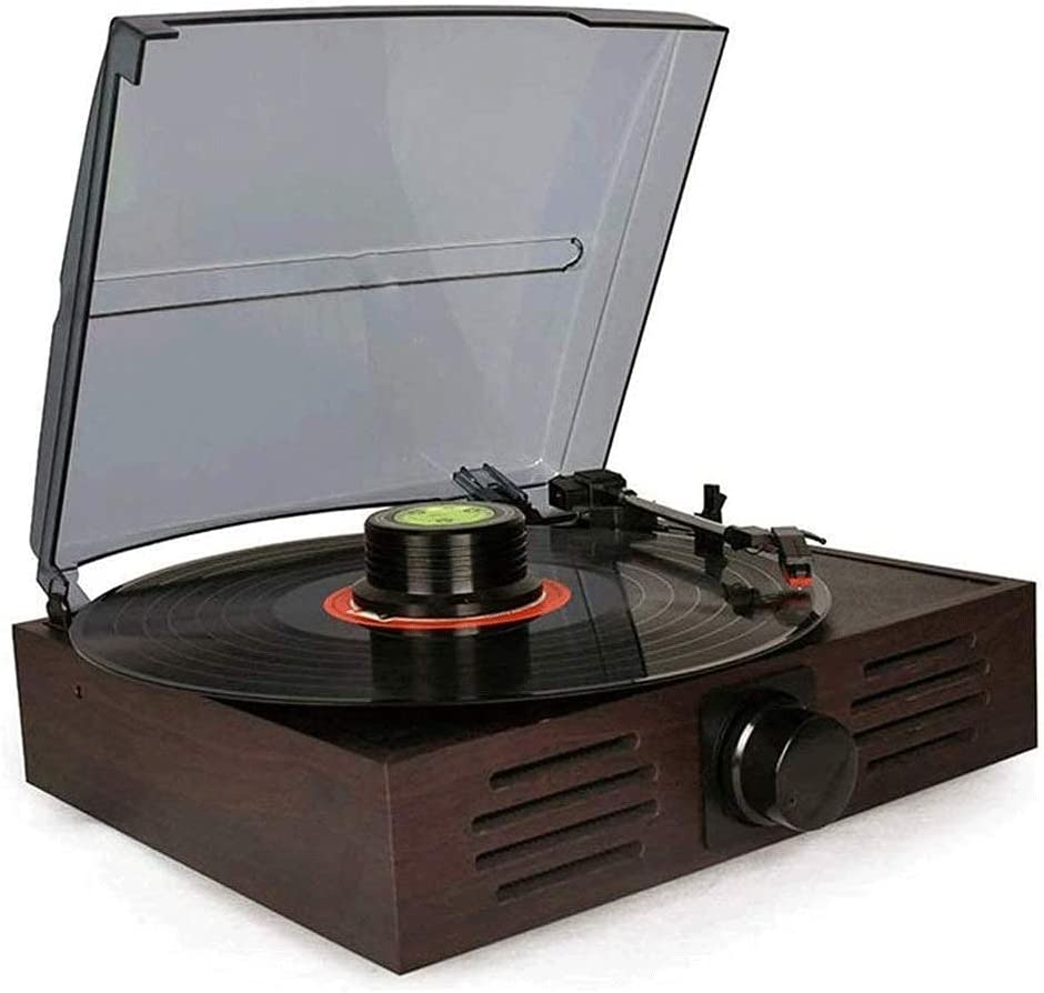Gramophone, toca-discos de vinil, toca-discos estéreo portátil de 3 velocidades com alto-falantes embutidos (reprodutor de gravadores) Toda família