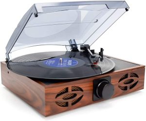 Gramophone, toca-discos toca-discos sem fio portátil LP fonógrafo com
