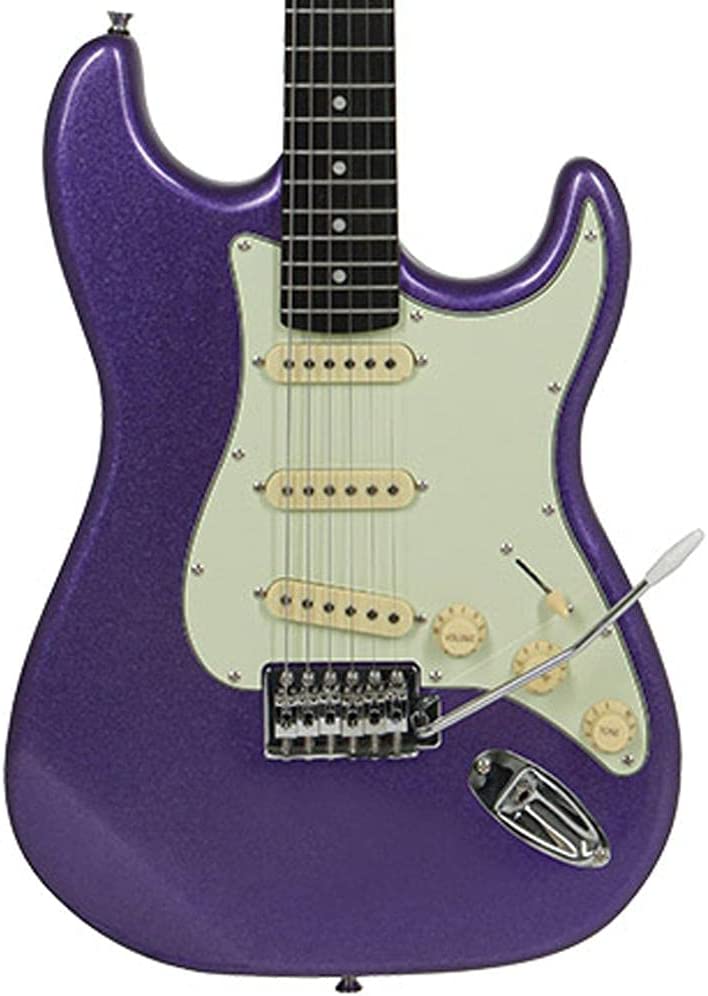 Guitarra elétrica TAGIMA - TG 500 MPP DF MG, Metallic Purple Dark Fingerboard Mint Green