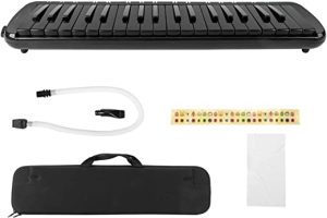 Instrumento melodica de 37 teclas com teclado de piano de ar bocal, instrumento musical