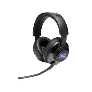JBL Quantum 400 – Fones de ouvido circum-auriculares para jogos com USB e mostrador de
