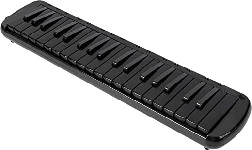Melodica de 37 teclas, instrumento musical de sopro F-37s com prática de design ergonômico + bolsa Adequado para iniciantes ou amantes de melodica (preto)