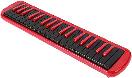 Melodica de 37 teclas, instrumento musical de sopro F-37s com prática de design ergonômico + bolsa Adequado para iniciantes ou amantes de melodica (vermelho)