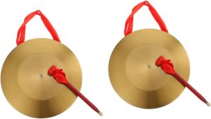 MILISTEN 2 Conjuntos De Presentes De Madeira Cm Malho E Gongo Instrumentos