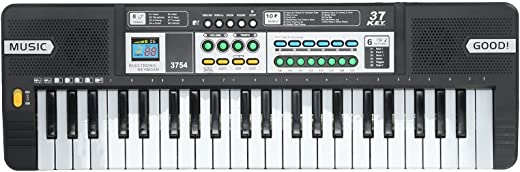 Teclado eletrônico de música para piano com 37 teclas, para iniciantes, órgão eletrônico, instrumento musical para aprendizagem