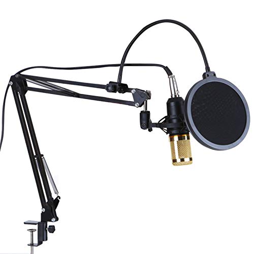 Tomshin Kit de microfone de suspensão profissional BM800 Conjunto de microfone condensador de gravação de transmissão ao vivo de estúdio