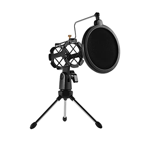 Tomshin Mini suporte de microfone de mesa + suporte de microfone de