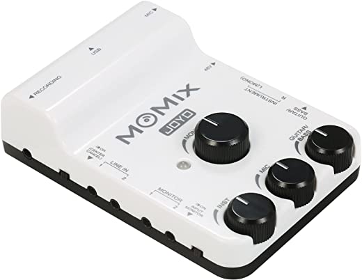 Tomshin Mixer de interface de áudio MOMIX USB Mixer de áudio portátil Mixer de som profissional para PC Smartphone Equipamento de áudio Instrumentos musicais