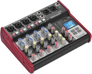 Tomshin SL-6 portátil Mixing Console de 6 canais Mixer