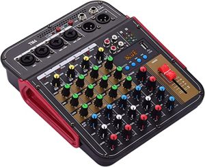 Tomshin TM4 Digital Mixer de áudio de 4 canais Mixing Console