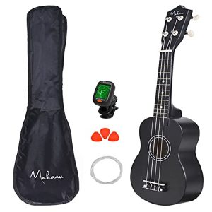 Ukulele Acústico Soprano Capa 3 Paletas + Afinador – Preto
