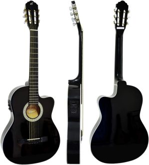 Violao Eletrico Flat Aco Sf-14 Ceq Bk