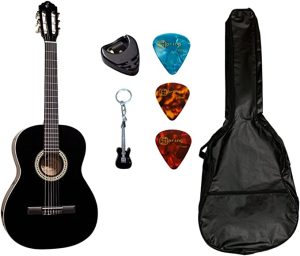 Violão Giannini N14 Preto Nylon Kit com capa e palheta