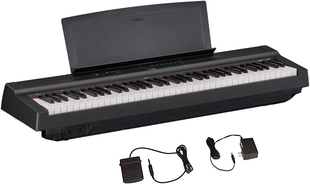 YAMAHA P121 73-Key Weighted Action Compact Digital Piano, Preto, P121B