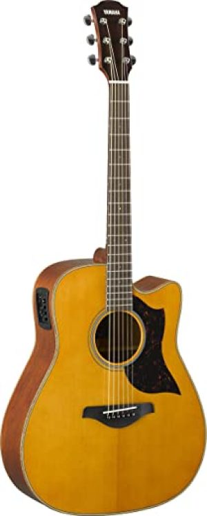 Yamaha Violão elétrico A1M Cutaway acústico-mogno, vintage natural, Dreadnought VN