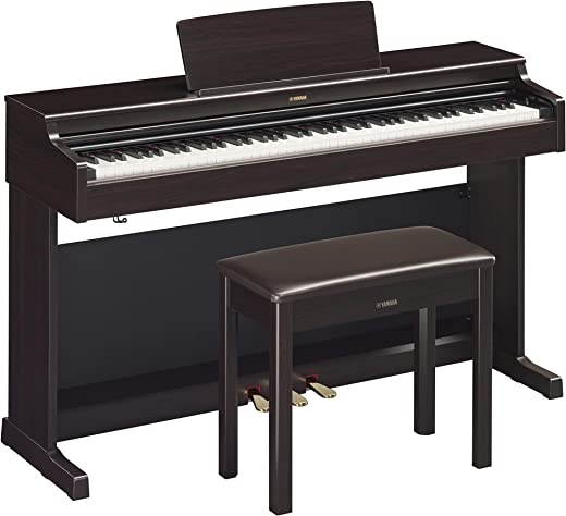 Yamaha YDP165 Arius Series Console Digital Piano com Banco, Jacarandá Escuro