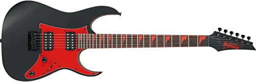 Ibanez GRG guitarra elétrica de corpo sólido de 6 cordas, direita, preta plana, completa (GRG131DXBKF)