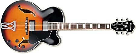 Ibanez Guitarra elétrica acústica completa AF75BS, acabamento marrom