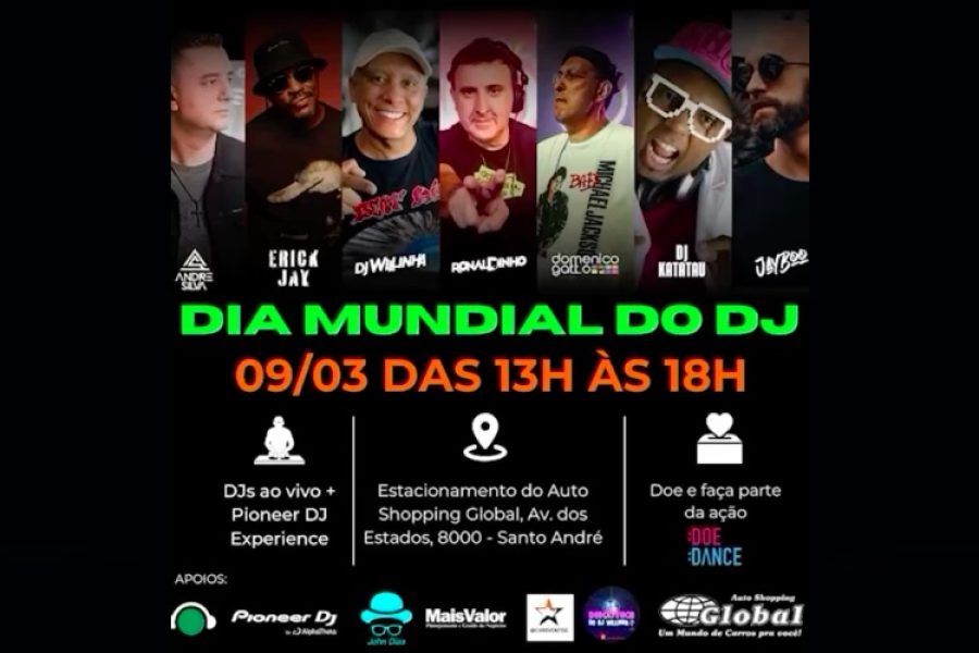 09/03: Dia Internacional do DJ será comemorado no Auto Shopping Global
