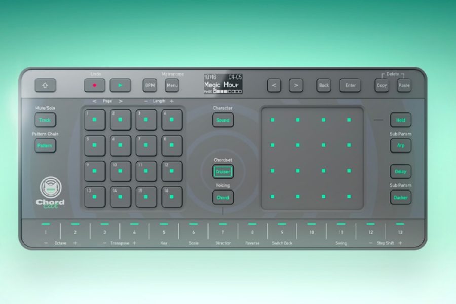 AlphaTheta lança Chordcat, groovebox portátil com inteligência harmônica para músicos e produtores