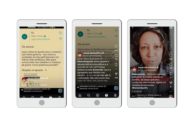 Socorro Lira anuncia saída do Spotify e se junta a movimento global de boicote