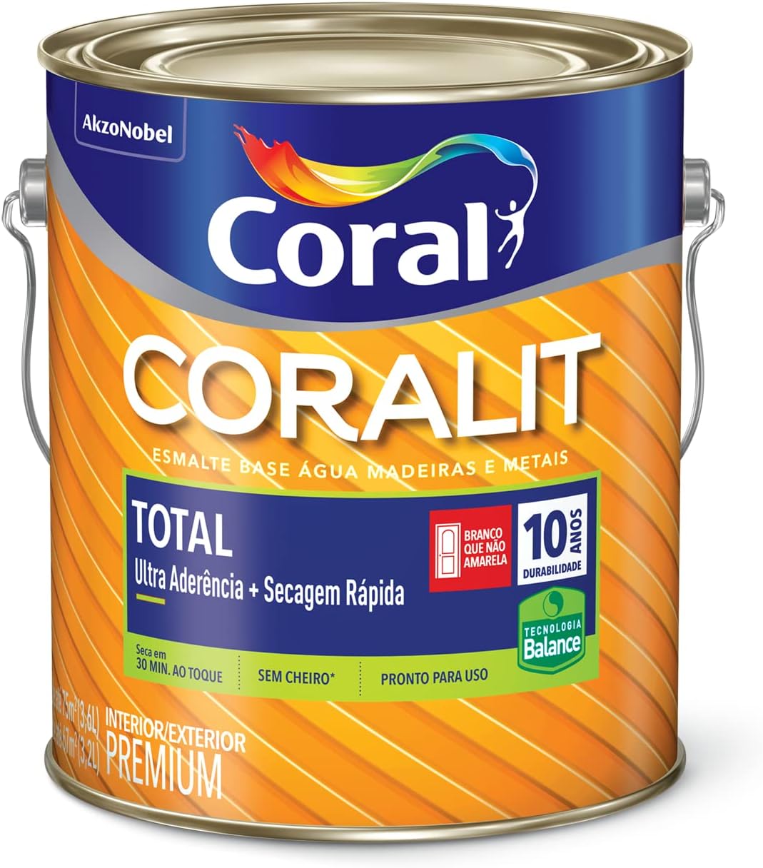 CORALIT TOTAL BRILHANTE AMARELO 3,6L - CORAL