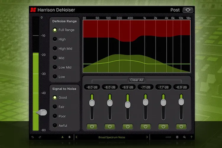 Plugin Harrison DeNoiser: limpeza de voz e diálogo em nível cinematográfico para qualquer DAW